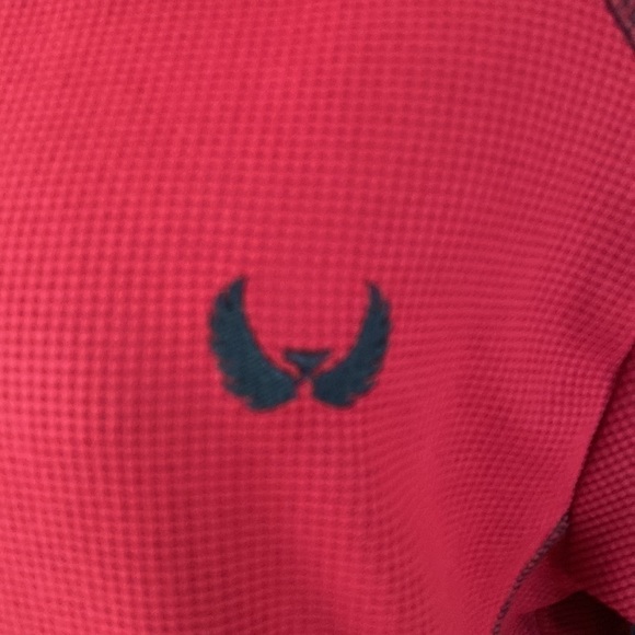 NICK Danger Men's XL Burgundy/ Black Flex Fit LS Hoodie Shirt - Picture 3 of 11